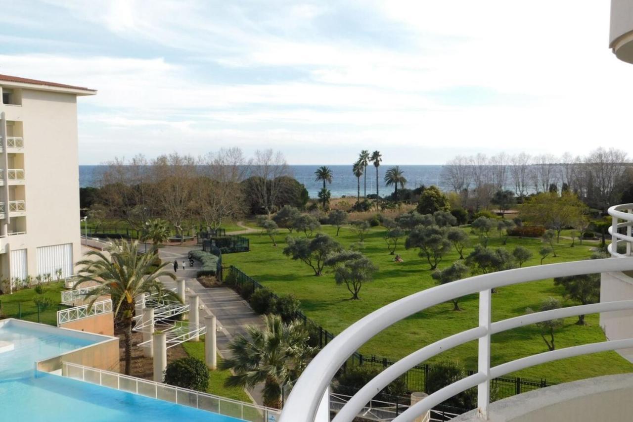 "T2 "Antibes Les Pins 3" Air Conditionned Sea View With Parking And Pool"アパートメント エクステリア 写真